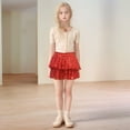 thumbnail image 2 of TOOYOU Girls Dresses Mesh Sequin Skirt Short Skirt For Stage Performance Toddler Girls Holiday Photo Dress ,Red, 2 of 4