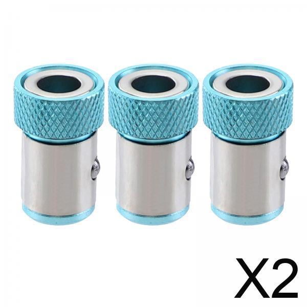 Bit Magnetizador Anillos,Tornillo magnético Anillos 6,35mm Destornillador hexagonal,Metal Bit Magnetizador Anillos Anti Slip Power Bits,Soporte de anillos magnéticos Piezas extraíbles