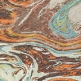 thumbnail image 5 of HomeRoots 602634 10 x 14 ft. Khaki, Brown & Blue Abstract Washable Indoor & Outdoor Rectangle Area Rug, 5 of 5