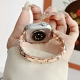 thumbnail image 4 of Bands for Apple Watch 38/40/41/42mm(S10), Fashion Women Girls Slim Metal Strap Dressy Jewelry Bracelet with Bling Diamond for iWatch Series 10 9 8 7 6 5 4 3 2 1 SE Ultra, Rosegold, 4 of 7