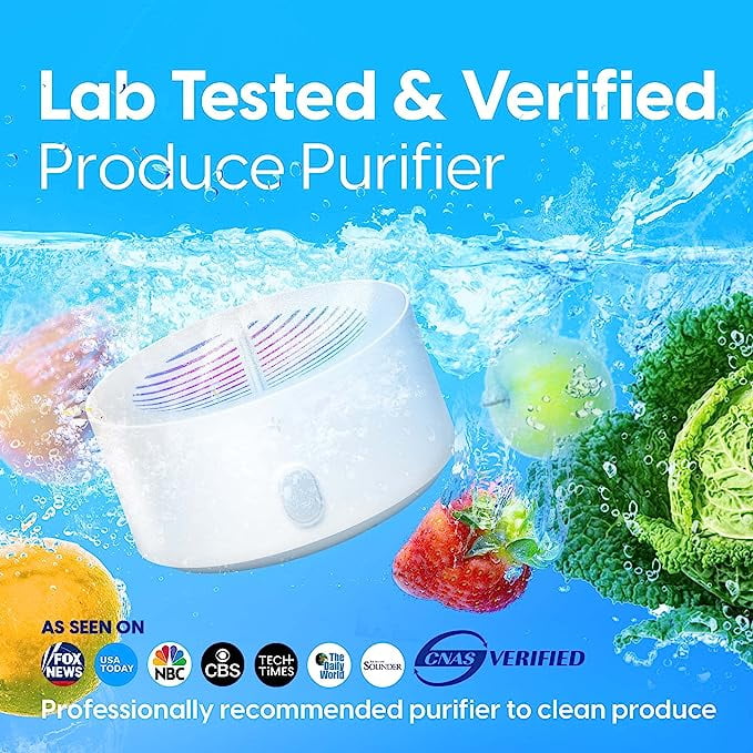 Fruit and Vegetable Cleaner Machine, Portable Washing Cleaner USB  Rechargeable Food Purifier, Aqua Pure Purifier for Fruit, Vegetables, Rice,  Meat and