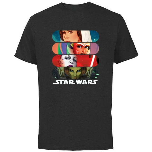 Stars Wars Women of the Galaxy - Short Sleeve Cotton T-Shirt for Adults - Customized-Black