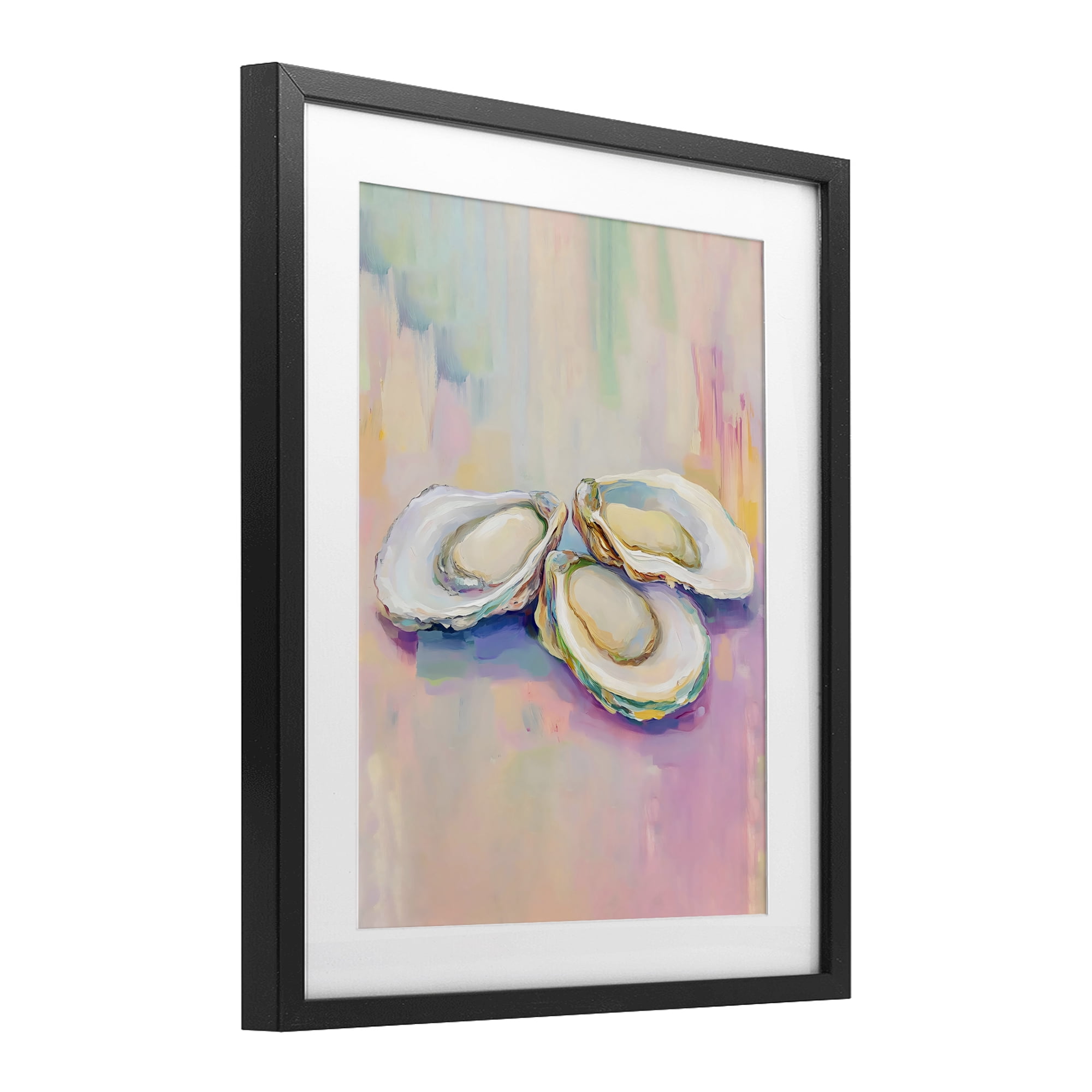 Stupell Industries Pastel Oysters Harmony Black Framed Print Under Glass, design by The Prints Vibe