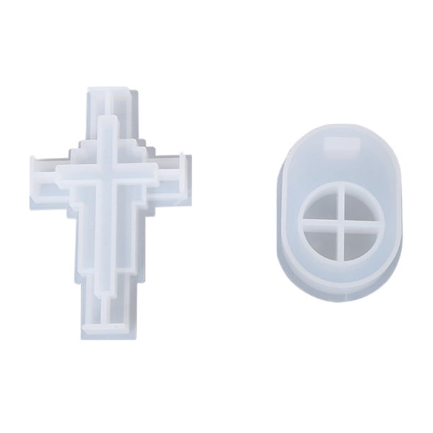 EeaseMX 1 juego de moldes de silicona para portavelas con forma de cruz para hacer velas.
