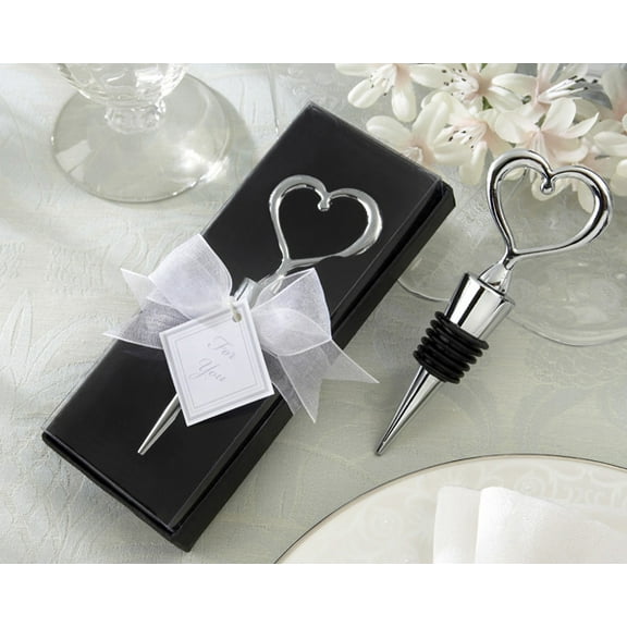 Heart Bottle Stopper in Showcase Display Box Set of 12