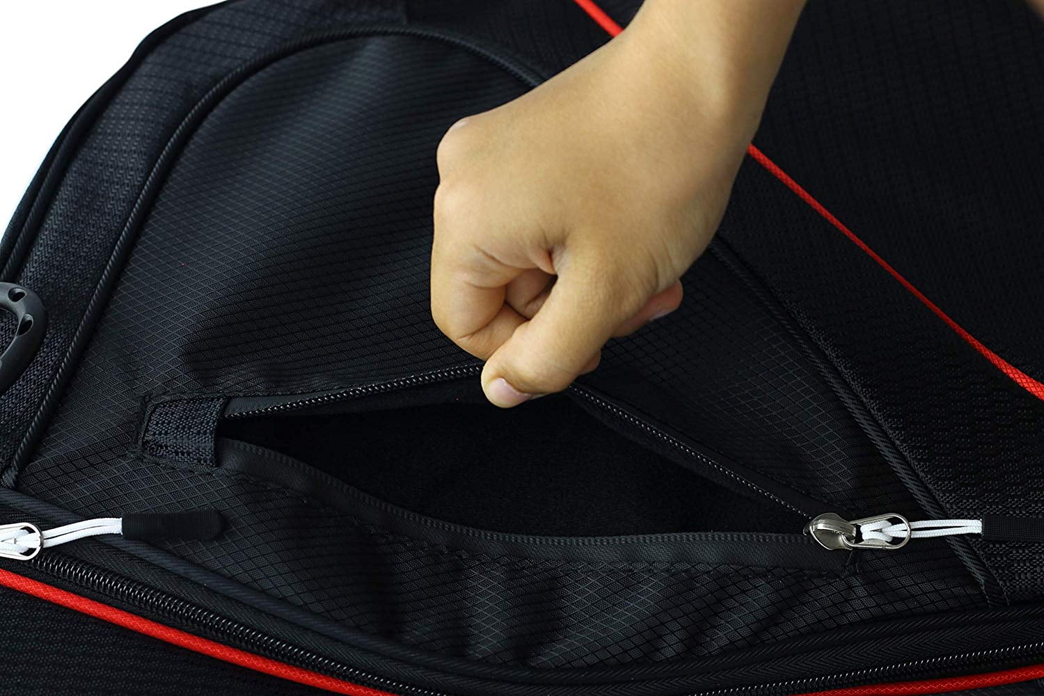 Majek Men's Black Red Golf Bag 9 inch 14-way Friendly Separator Top