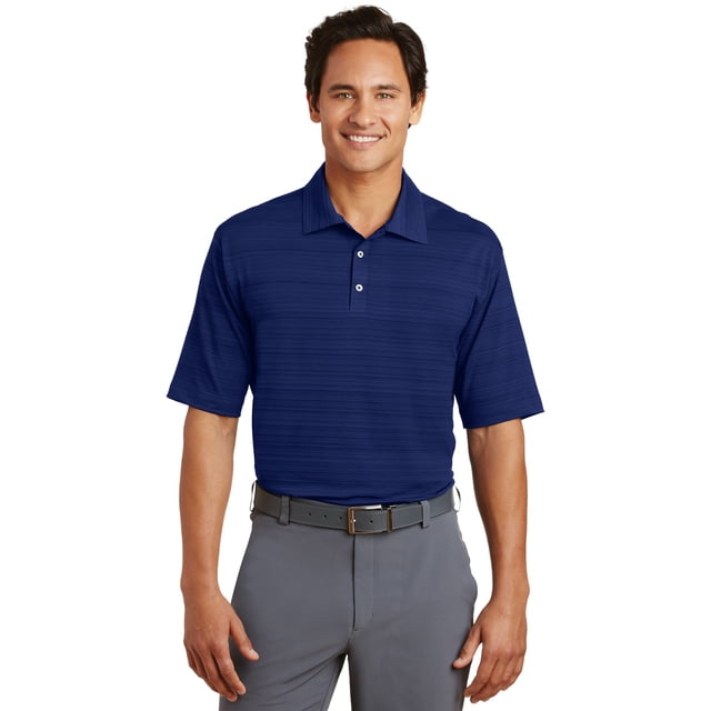 Nike Golf Elite Series Dri-FIT Heather Fine Line Bonded Polo, 429438, Profundo Nike 598531