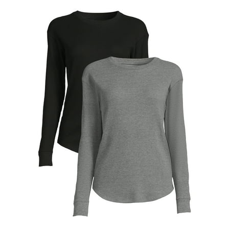 Time and Tru Women's Thermal Tops, 2-Pack