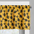 thumbnail image 3 of Ambesonne Halloween Window Valance, Black Cat Vintage, 54" X 18", Black Orange, 3 of 5