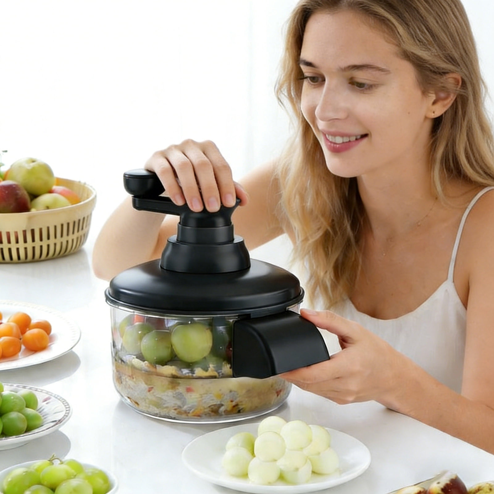 Grape Peeler Hand Crank Removal 2026 Grape Peeling Machine Rechargeable Smart Fruit Peeler Machine Food Grade Device Home Kitchen Garlic Copper Handheld Garlic Chopper Mincer Chopper for Meat Pl8