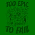 thumbnail image 2 of Men's Teenage Mutant Ninja Turtles Distressed Too Epic To Fail  Graphic Tee Kelly Green Large, 2 of 5