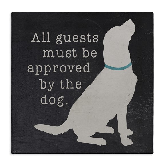 Stupell Industries Rustic Lodge Guests Approved by Dog Canvas Art, 17 x 17, by Gigi Louise
