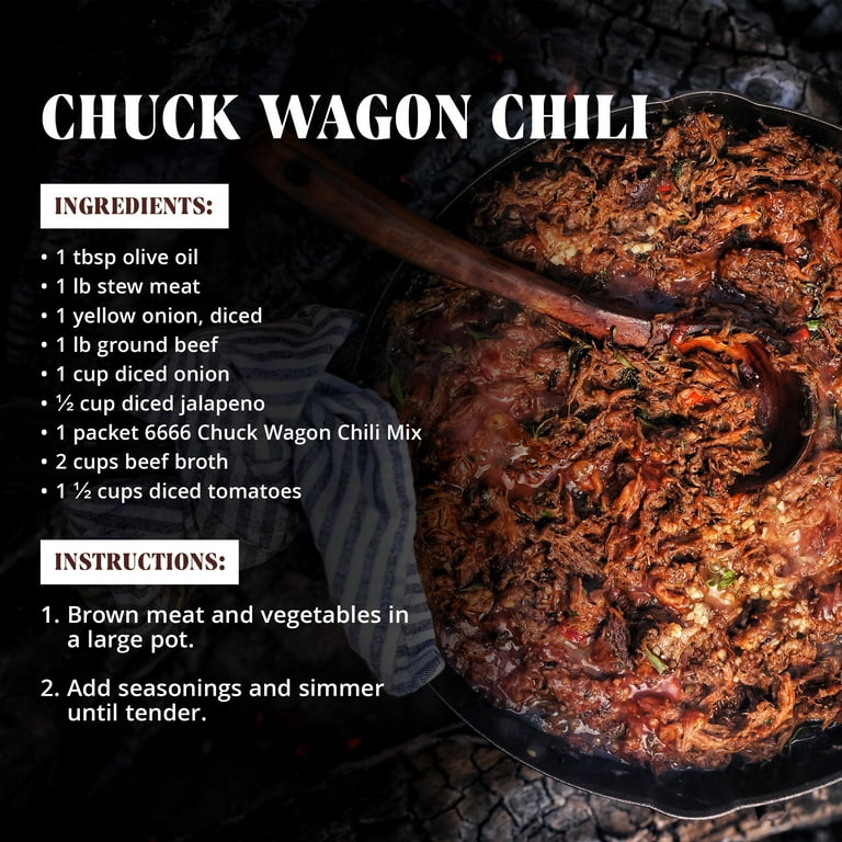 3 pack) Four Sixes Chuck Wagon Chili Mix, Texas Style