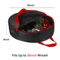 thumbnail image 2 of 2Pack Christmas Wreath Storage Bag 30" - Artificial Wreath Container - Dual Zipper Strong Oxford, 2 of 7