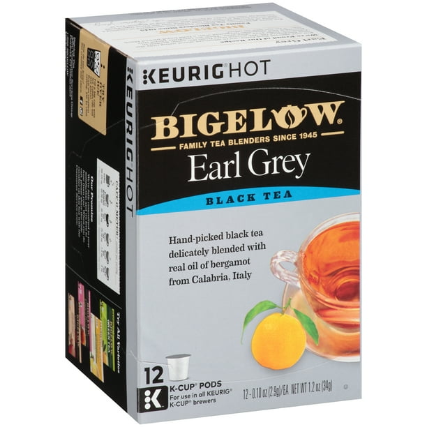 Bigelow Earl Grey Keurig KCup Tea Pods, 12 Count