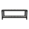 thumbnail image 5 of Musa Lower Storage Shelf Wood Vintage Gray Oak Bench, 5 of 16