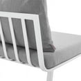 thumbnail image 3 of Modway Riverside 3-Piece Outdoor Patio Aluminum Sectional Sofa in White/Gray, 3 of 17