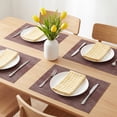 thumbnail image 2 of Unique Bargains 6 Pack Plastic Placemats for Dining Table Decor Brown 17.7x11.8inch, 2 of 6