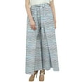 thumbnail image 2 of Phagun Blue Cotton Poplin Fisherman Harem Pants Wide Leg Women Yoga Pajama-S, 2 of 7