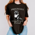 thumbnail image 2 of Women’s Maternity T-Shirt, Pregnant Raccoon Funny Feral Graphic Tee, Bun in the Oven Shirt, Gift for Pregnant Wife or Mom-To-Be, Sizes S–5XL, 2 of 7