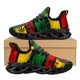 thumbnail image 1 of Zapatillas de malla estilo moderno para mujer, con estampado de león y bandera de Jamaica, zapatos de plataforma para mujer, planos con cordones y hojas de marihuana., 1 of 6