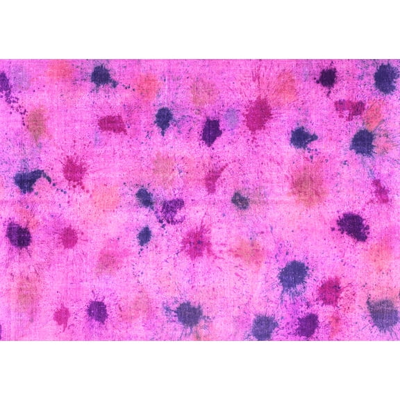 Ahgly Company Indoor Rectangle Abstract Pink Contemporary Area Rugs, 7' x 10'