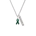 thumbnail image 2 of Delight Jewelry Silvertone Green Ribbon Silvertone Always My Sister Bar Charm Necklace, 23", 2 of 4
