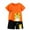 Orange, variant on Toddler Boys Summer Outfits Cartoon Tiger Print Short Sleeve T Shirt Shorts Set, Sizes 2-3T