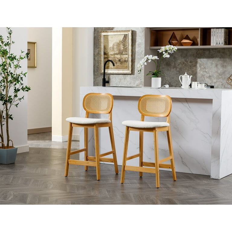 Island Chairs Nathan James Beacon Bohemian Boucle Bar Stool