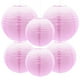 thumbnail image 1 of Linternas de papel rosas Yosawa de 20 a 30 cm, 6 unidades, decorativas, 1 of 5