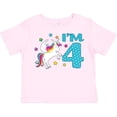 thumbnail image 3 of Inktastic I'm Four Unicorn 4th Birthday Boys or Girls Toddler T-Shirt, 3 of 5