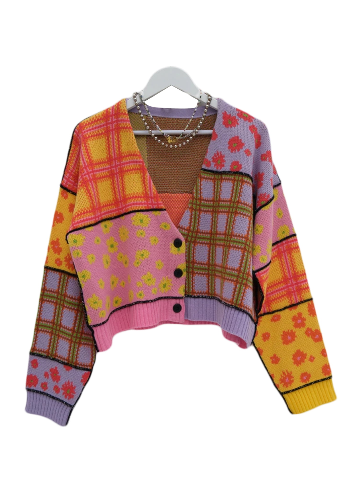 ethnic cropped knitwear