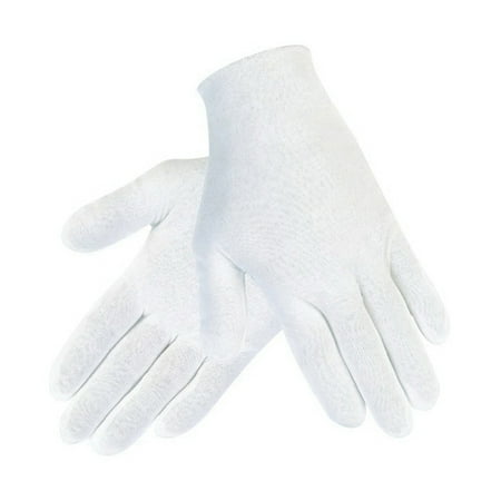 Poly Cotton Canvas Gloves - Cotton Inspector Gloves, Large, White, 12-Pair, Lot of 1