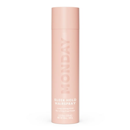 MONDAY Haircare Sleek Hold Hairspray Versatile Styling Hyaluronic Acid Shea Butter 11 Fl Oz