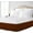 Chocolate Solid, variant on 3 Layer Ruffled Bedskirt, Essy Care - 100% Microfiber Fabric, 3 Layer Ruffled Bed Skirt Queen Size College 3 Layer Ruffled Bed Skirt 15" Drop - Black Solid.
