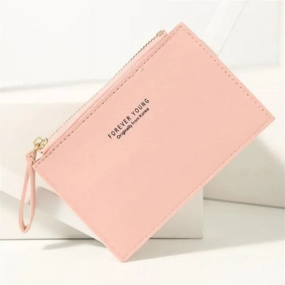 1pc Small Wallet Credit Multi-Card Holders Package Fashion PU Function Zipper Ultra-Thin Organizer Case Student Women Coin Purse