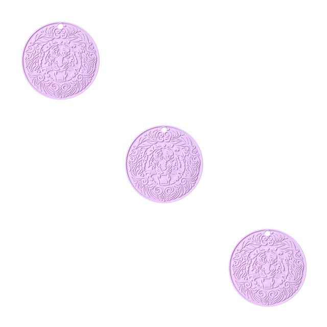 Injueey Tapete antideslizante para aislamiento térmico, posavasos, soporte para cocina, de comedor, reutilizable, en relieve, morado claro Púrpura claro 3piezas Injueey CBP255281