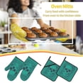 thumbnail image 6 of ZICANCN Oven Mitts and Pot Holders Sets, Vintage Cupid Skull Green Pattern Baking Sets Kitchen Heat Resistant 4 Pieces, 6 of 8