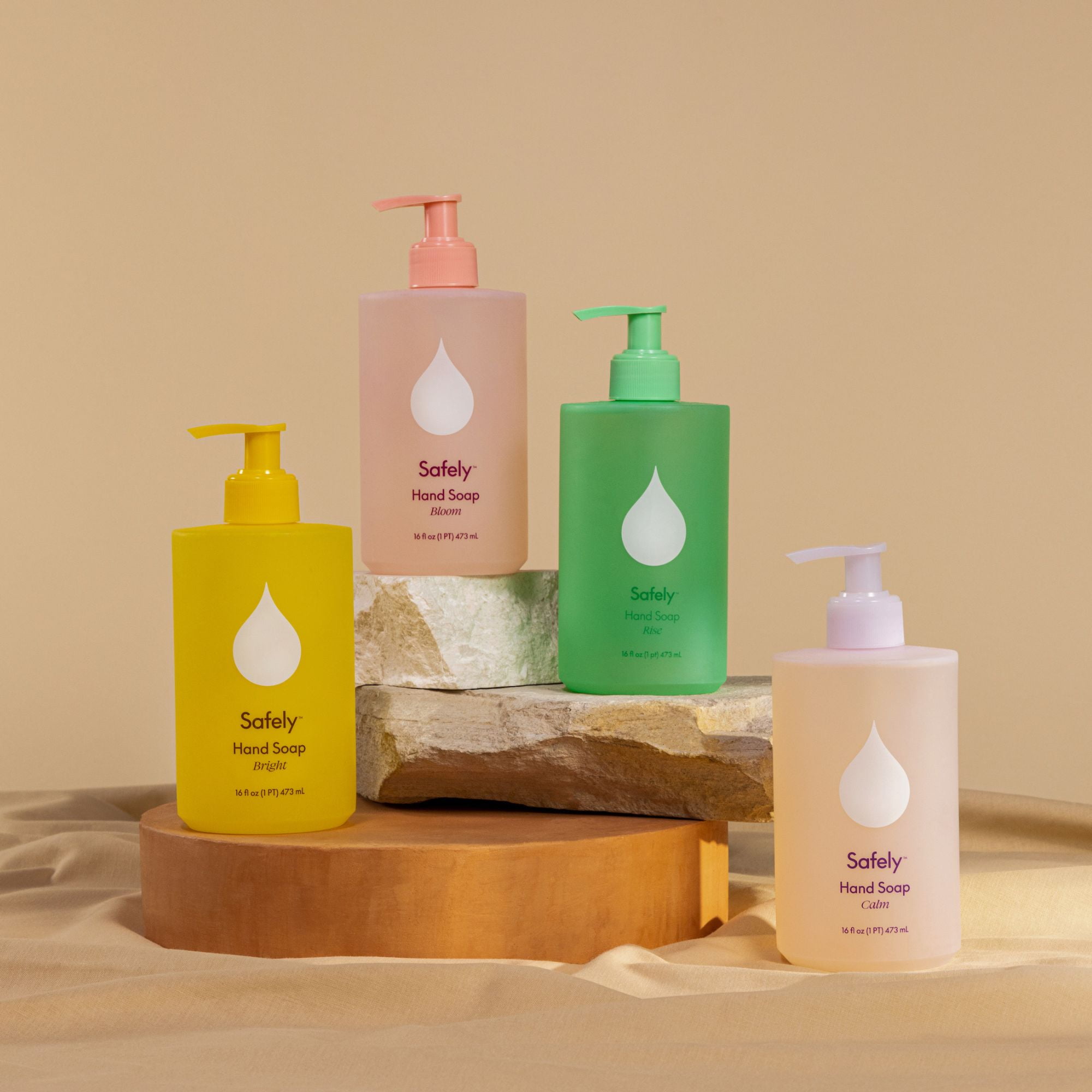 Safely Hand Soap, Naturally Moisturizing & Hydrating, Bright Scent, 16 fl oz