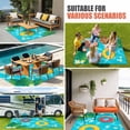 thumbnail image 4 of Summer Swimming Pool Outdoor Rug for Patio/Deck/Porch, Non-Slip Large Area Rug 5 x 7 Ft, Floral Plumeria Palm Leaves Indoor Outdoor Rugs Washable Area Rugs, Reversible Camping Rug Carpet Runner, 4 of 8