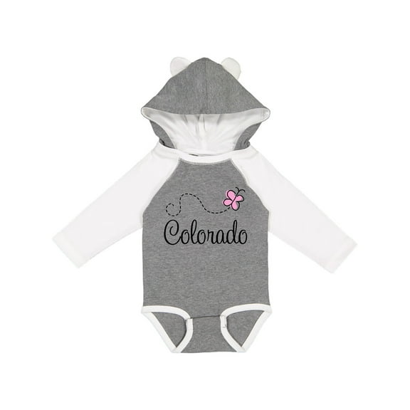 Inktastic Butterfly Colorado Girls Long Sleeve Baby Bodysuit