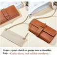 thumbnail image 3 of 5 Colors Purse Organizer Insert Conversion Kit with 2pcs Gold Chain Felt Handbag Organizer Insert Inner Pocket Liner Women Clutches Envelope Bag Conversion Accessories for Kirigami Pochette, 3 of 5