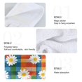 thumbnail image 2 of Yayeee Kitchen Hanging Hand Towels Set of 2 with Loop Bathroom Absorbent Tie Towel, Green Checkered Daisy, 2 of 7