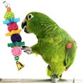 thumbnail image 2 of Flmtop 7Pcs Pet Bird Parrot Rattan Ball Bell Beads Mirror Cage Hanging Swing Chew Toy Random Color, 2 of 8