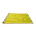 thumbnail image 2 of Ahgly Company Machine Washable Indoor Rectangle Abstract Yellow Modern Area Rugs, 2' x 3', 2 of 4
