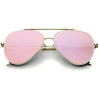 sunglassLA Frameless Sun Glasses Adult Regular Size, Gold/Pink