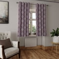 thumbnail image 2 of Ambesonne Mandala Grommet Curtain, Frames Vintage Oriental, 50" x 63", Eggplant and White, 2 of 6