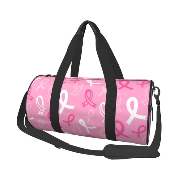 Honeii Breast Cancer Awareness (3) Print Duffle Bag and Adjustable Strap,Foldable Travel Duffel Bags for Men Women,Waterproof Duffel Bags