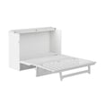 thumbnail image 2 of AFI Vivian Queen Solid Wood Murphy Bed Chest with Drawer & Charger, White, 2 of 7