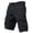 Black@GC@, variant on CONZONE Mens Baggy Cargo Shorts Casual Solid Color Elastic Waist Drawstring Cargo Shorts for Men Lightweight Relaxed Fit Summer Workout Shorts With Pockets